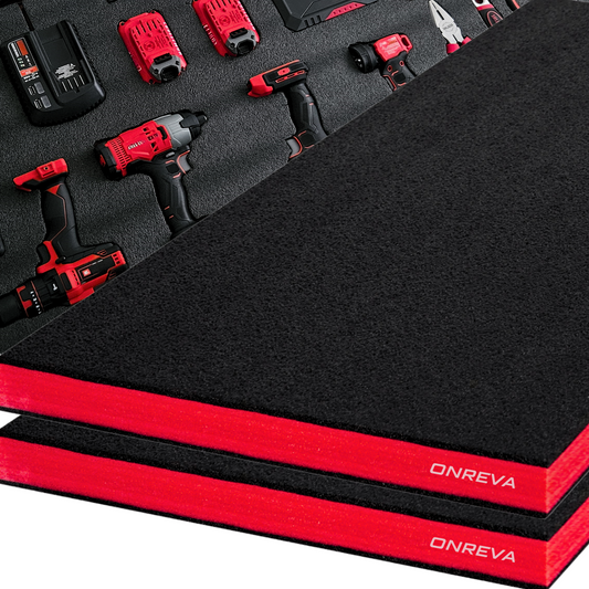 Tool Box Foam, 2Pack 54x22x2 inch, Foam Inserts for Cases, Polyethylene Storage Sheets for Toolbox Hard Case, Tool Shadow Insert, Kaizen Organizer Sheet