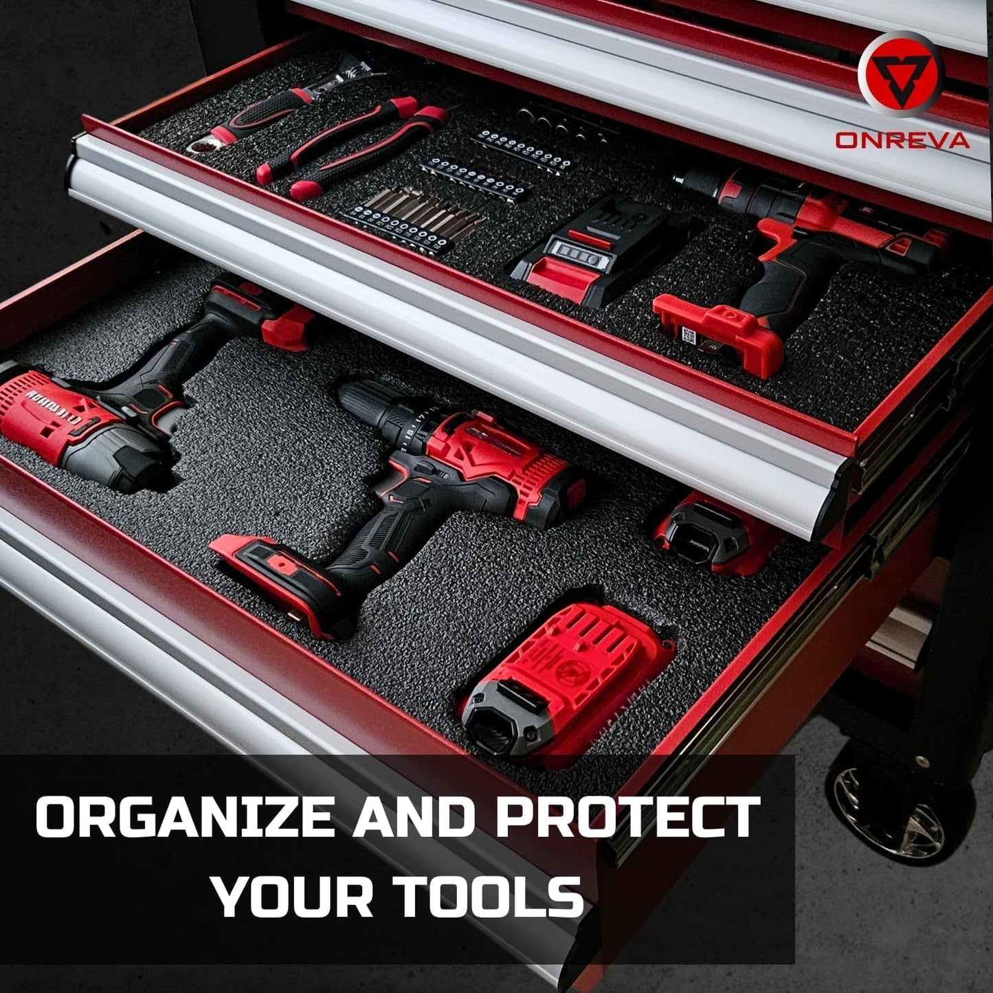 Tool Box Foam, 1PC 54x22x3 inch, Foam Inserts for Cases, Polyethylene Storage Sheets for Toolbox Hard Case, Tool Shadow Insert, Kaizen Organizer Sheet