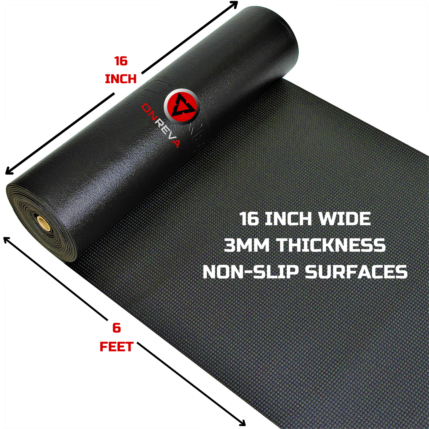 Tool Box Liner 16 inch wide x 6 ft Large, Thick Heavy Duty Toolbox Drawer Liners, Rolling Tool Chest Foam Mat, Shelf Rubber Mat, Black Non-slip Organizer Pad for Cabinet, Workbench