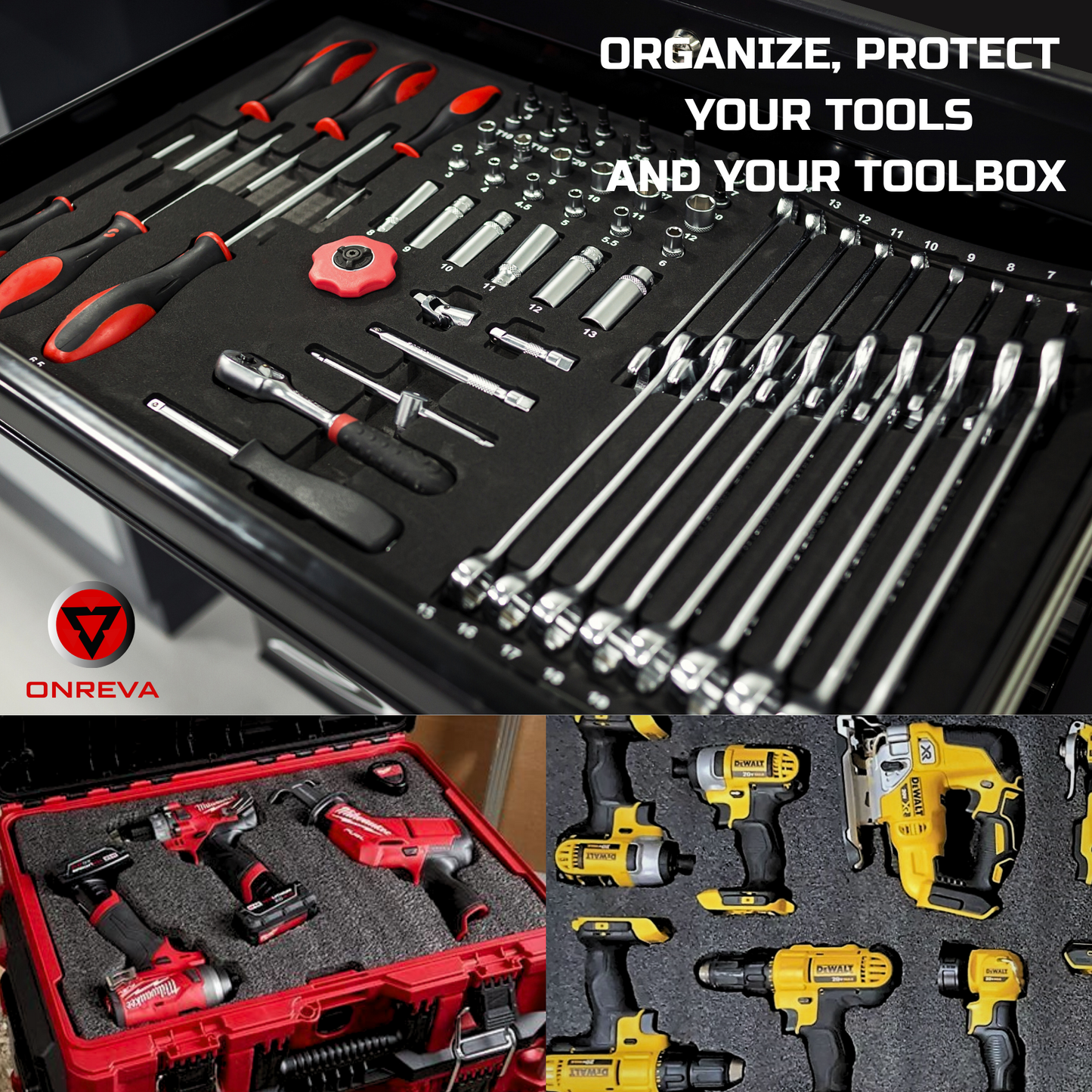 Tool Box Foam 2Pack 48x24x2 inch, Foam Inserts for Cases, Polyethylene Tool Foam Sheets, Gun Case Foam, Toolbox Drawer Foam Liner, Tool Box Organizer and Storage