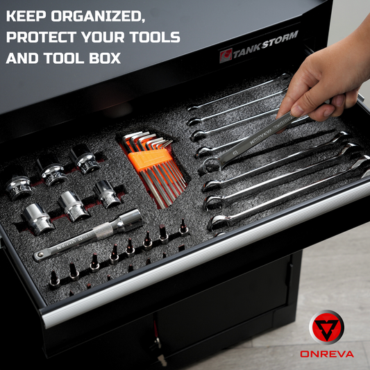 Tool Box Foam 3Pack 18x12x1 inch, Foam Inserts for Cases, Polyethylene Tool Foam Sheets, Drawer Foam Liner, Tool Box Organizers and Storage, Toolbox Shadow Organizer