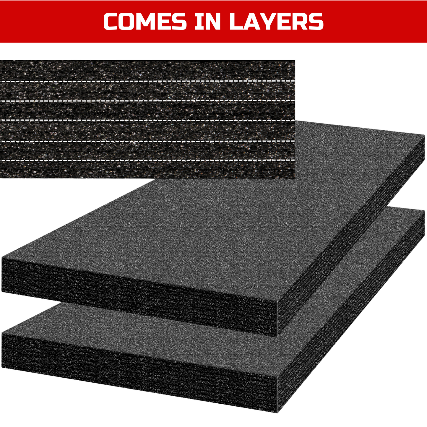 Tool Box Foam 2Pack 48x24x2 inch, Foam Inserts for Cases, Polyethylene Tool Foam Sheets, Gun Case Foam, Toolbox Drawer Foam Liner, Tool Box Organizer and Storage