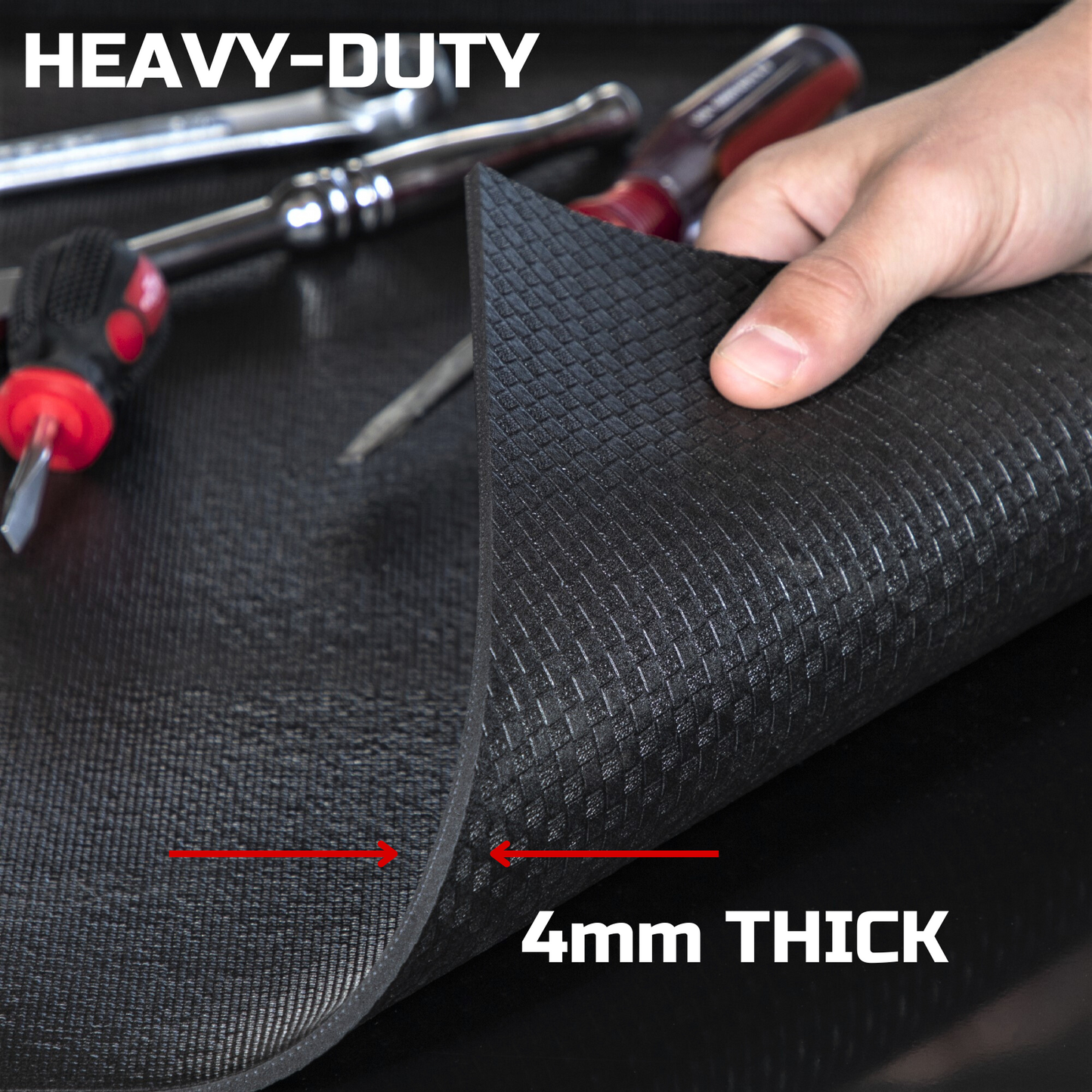 Tool Box Liner 30 inch Wide x 30 ft Large, Thick Heavy Duty Toolbox Drawer Liners, Rolling Tool Chest Foam Mat, Shelf Rubber Mat, Black Non-Slip Organizer Pad for Cabinet, Workbench