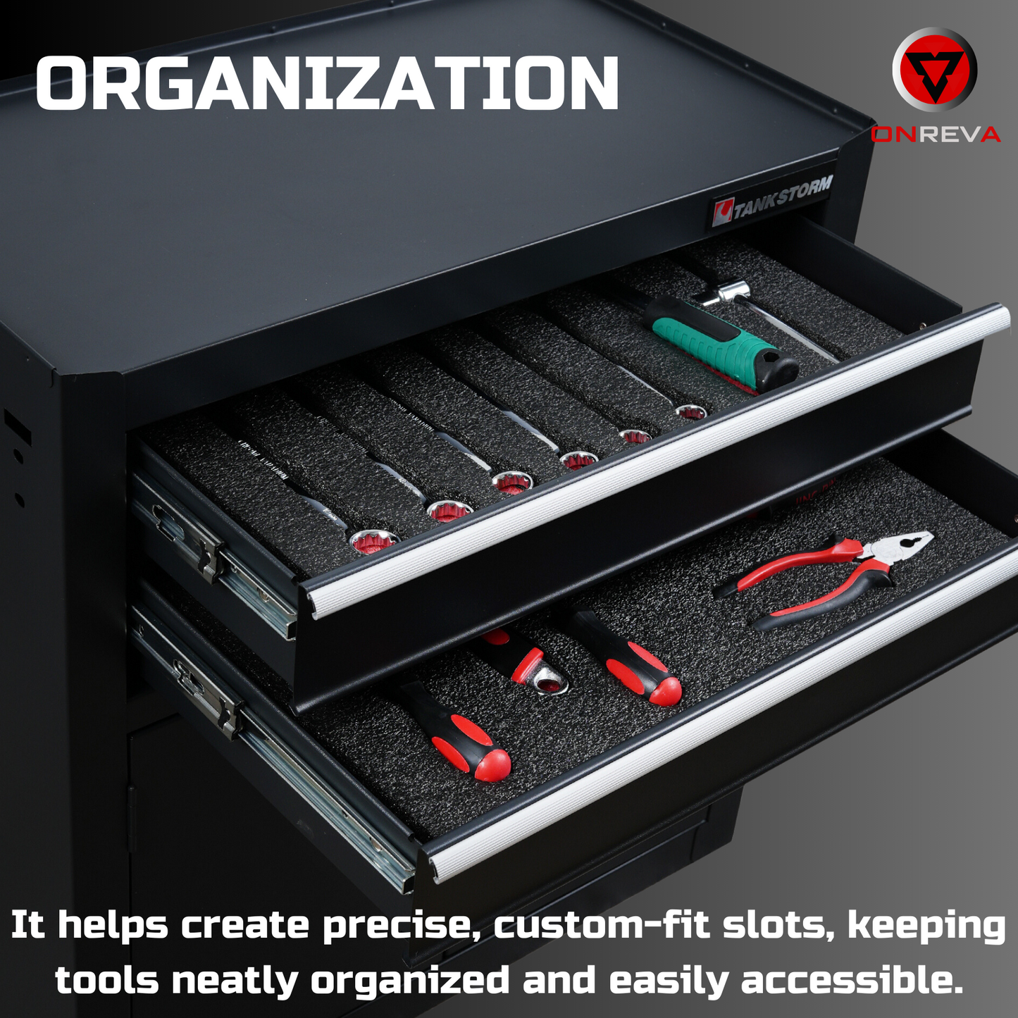 Tool Box Foam 3Pack 16x12x2 inch, Foam Inserts for Cases, Polyethylene Tool Foam Sheets, Drawer Liner Foam, Toolbox Kaizen Organizer and Storage Tool Shadow