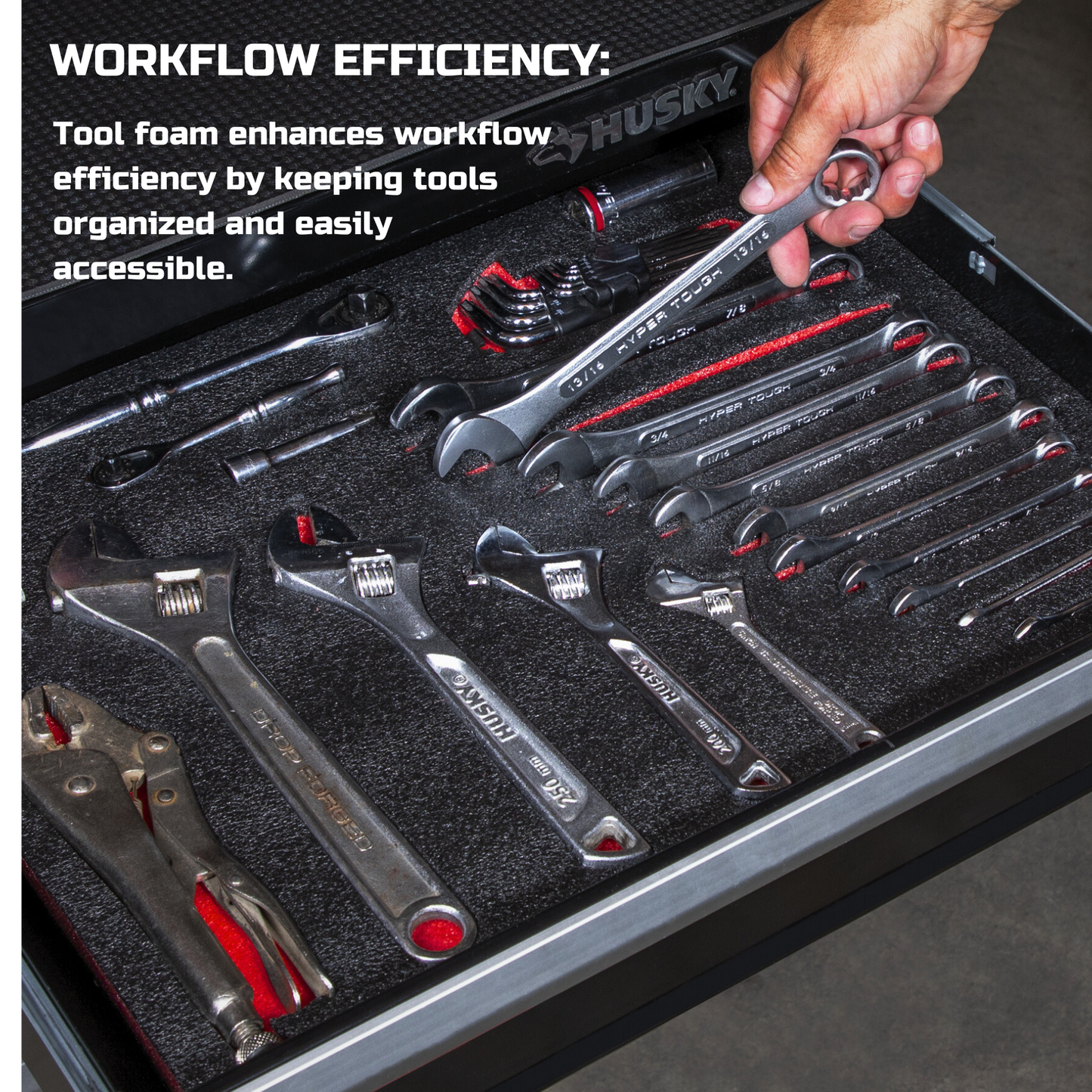 Tool Box Foam 3Pack 48x24x1 inch, Foam Inserts for Cases, Polyethylene Tool Foam Sheets, Drawer Liner Foam, Toolbox Kaizen Organizer and Storage Tool Shadow, Red with Black