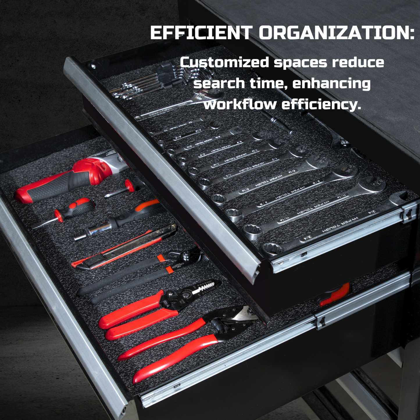 Tool Box Foam 2Pack 30x22x2 inch, Foam Inserts for Cases, Polyethylene Tool Foam Sheets, Gun Case Foam, Toolbox Drawer Foam Liner, Tool Box Organizer and Storage, Red with Black