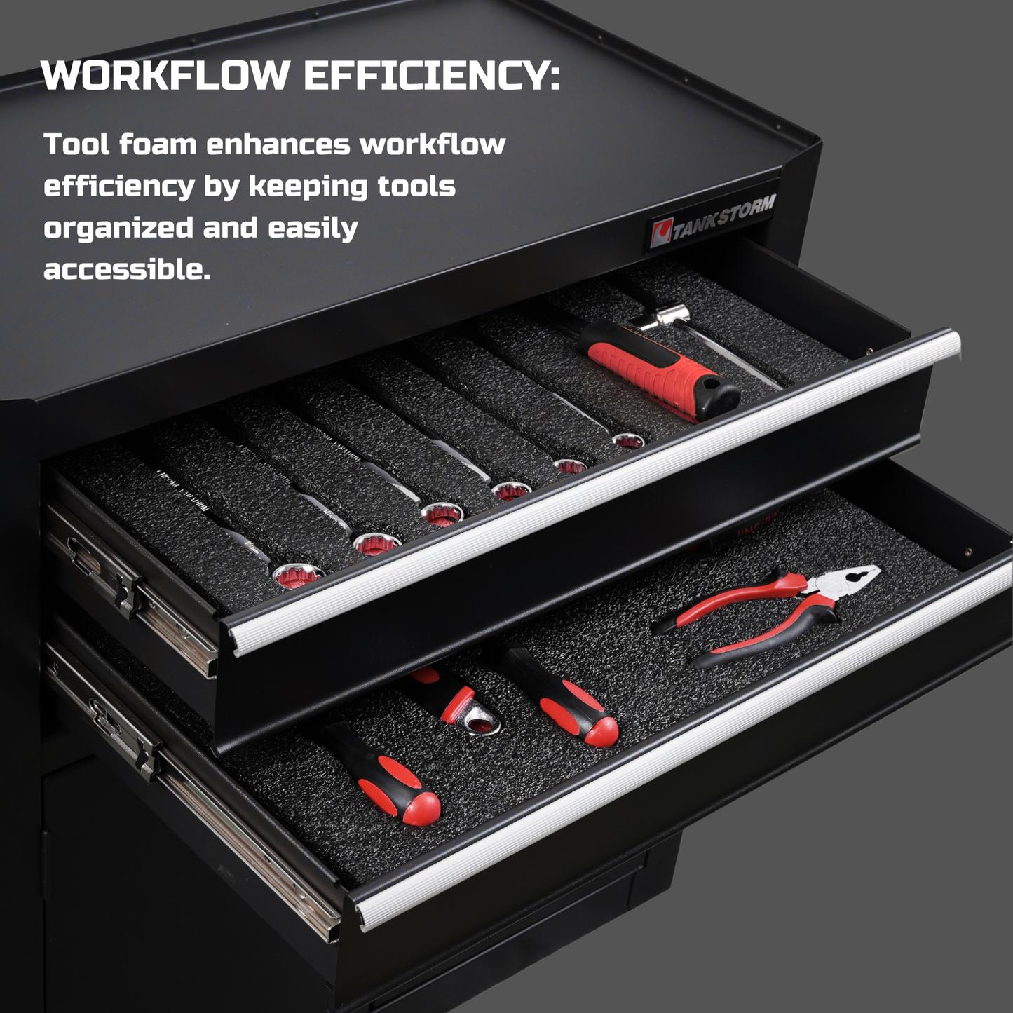 Tool Box Foam 3Pack 22x18x2 inch, Foam Inserts for Cases, Polyethylene Tool Foam Sheets, Drawer Foam Liner, Tool Box Organizers and Storage, Toolbox Shadow Organizer