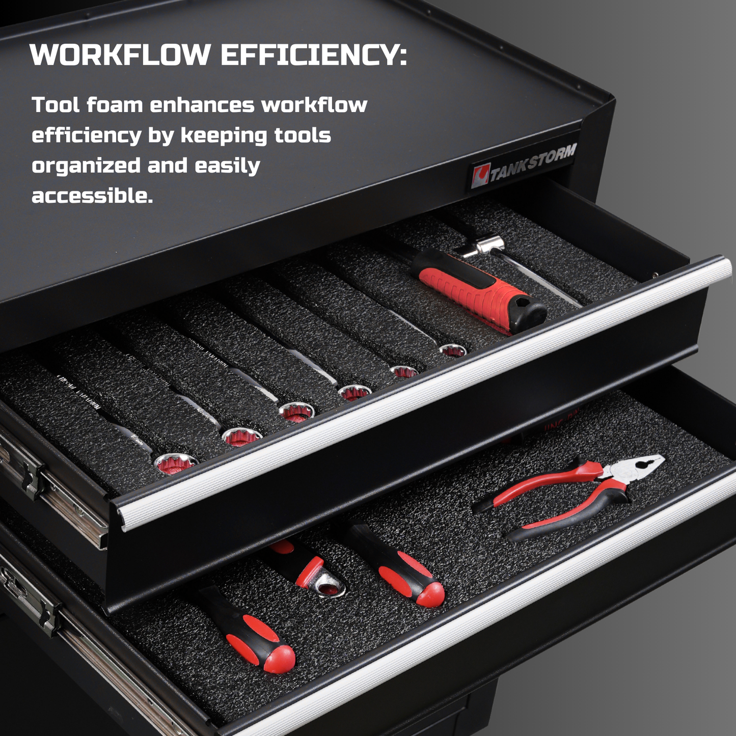 Tool Box Foam 3Pack 48x24x1 inch, Foam Inserts for Cases, Polyethylene Tool Foam Sheets, Drawer Liner Foam, Toolbox Kaizen Organizer and Storage Tool Shadow