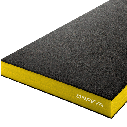 ONREVA Tool Box Foam Organizer 48x24x3 inch 1 PC, Kaizen Sheets for Pro Tool Control, Custom Tool Shadow Inserts for Cases & Drawers, High Density Polyethylene Foam, Black with Yellow