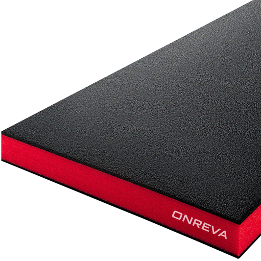 ONREVA Tool Box Foam Organizer 48x24x2 inch 1PC, Kaizen Sheets for Pro Tool Control, Custom Tool Shadow Inserts for Cases & Drawers, High Density Polyethylene Foam, Black with Red