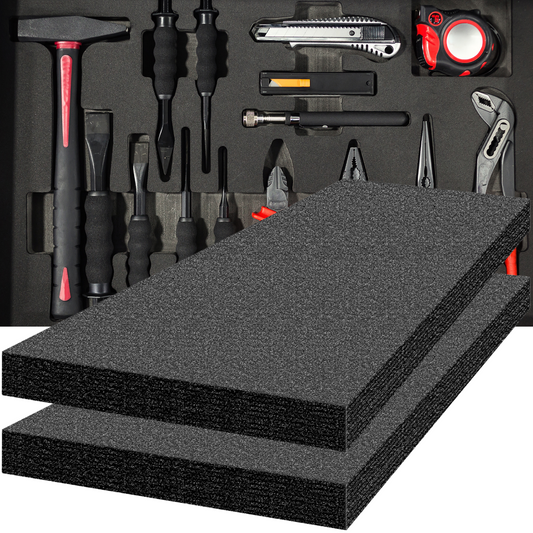Tool Box Foam 2Pack 48x24x2 inch, Foam Inserts for Cases, Polyethylene Tool Foam Sheets, Gun Case Foam, Toolbox Drawer Foam Liner, Tool Box Organizer and Storage