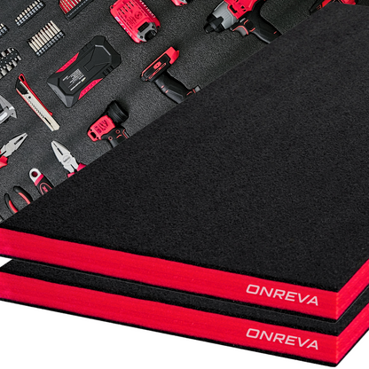 ONREVA Tool Box Foam, 2Pack 48x24x1.5 inch, Foam Inserts for Cases, Polyethylene Storage Sheets for Toolbox Hard Case, Tool Shadow Insert, Kaizen Organizer Sheet