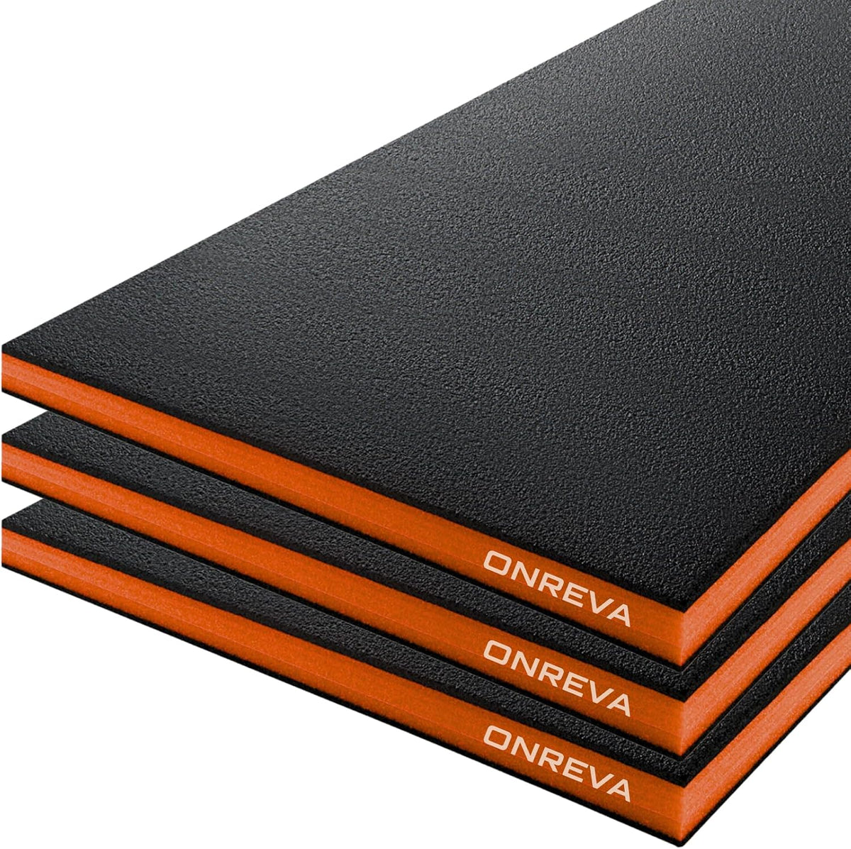 ONREVA Tool Box Foam Organizer 30x22x1 inch 3Pack, Kaizen Sheets for Pro Tool Control, Custom Tool Shadow Inserts for Cases & Drawers, High Density Polyethylene Foam, Orange