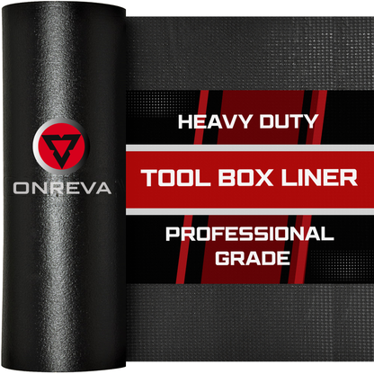 Tool Box Liner 26" Wide x 24 Ft, 1/8" Thick Heavy Duty Toolbox Drawer Liners for Tool Chest Cabinet Workbench & Garage Shelf, Protective Non-Slip Mat for Mechanics & Workshops, Black