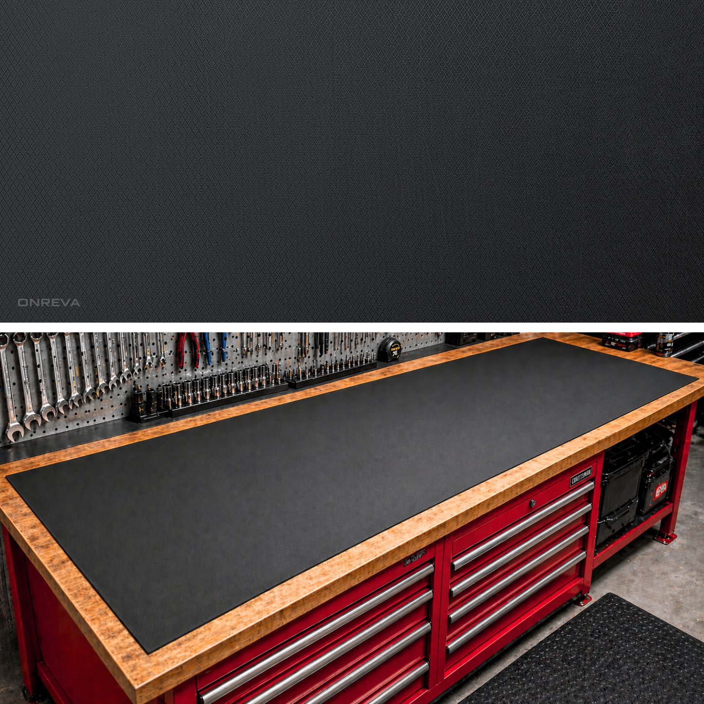 Workbench Mat 36X72 Inches, EVA Rubber Work Mat, Protect Your Work Bench Top, Heavy Duty Pad for Tool Box Top, Table, Tool Station, Rolling Cabinet Cart Cover Liner Matt, 72"X36" 5mm Thick