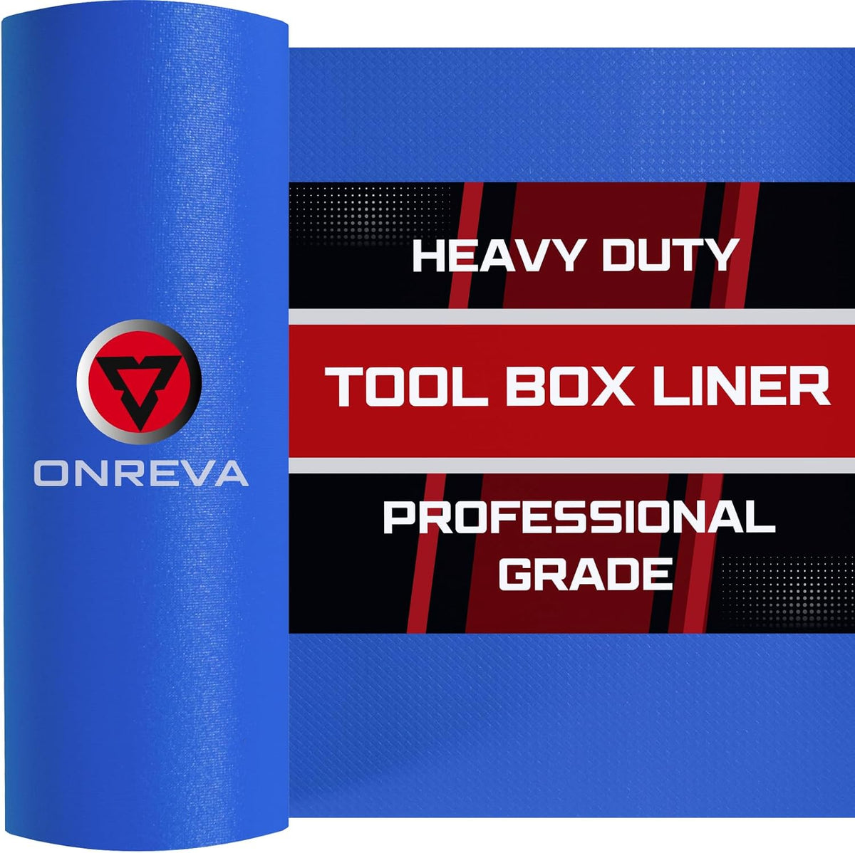Tool Box Liner 24" Wide x 24 Ft, 1/8" Thick Heavy Duty Toolbox Drawer Liners for Tool Chest Cabinet Workbench & Garage Shelf, Protective Non-Slip Mat for Mechanics & Workshops, Blue