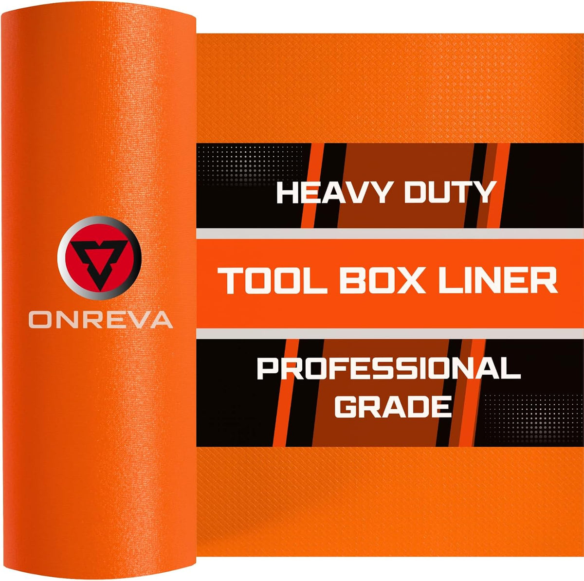 Tool Box Liner 16" Wide x 18 Ft, 1/8" Thick Heavy Duty Toolbox Drawer Liners for Tool Chest Cabinet Workbench & Garage Shelf, Protective Non-Slip Mat for Mechanics & Workshops, Orange