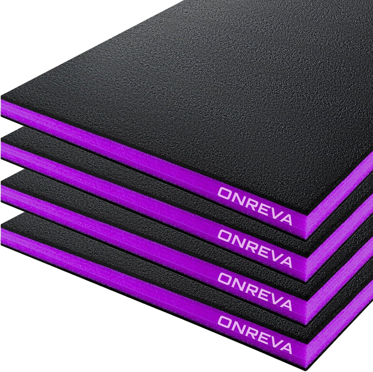 Tool Box Foam Organizer 16x12x1 inch 4 Pack, Kaizen Sheets for Pro Tool Control, Custom Tool Shadow Inserts for Cases & Drawers, High Density Polyethylene Foam, Purple