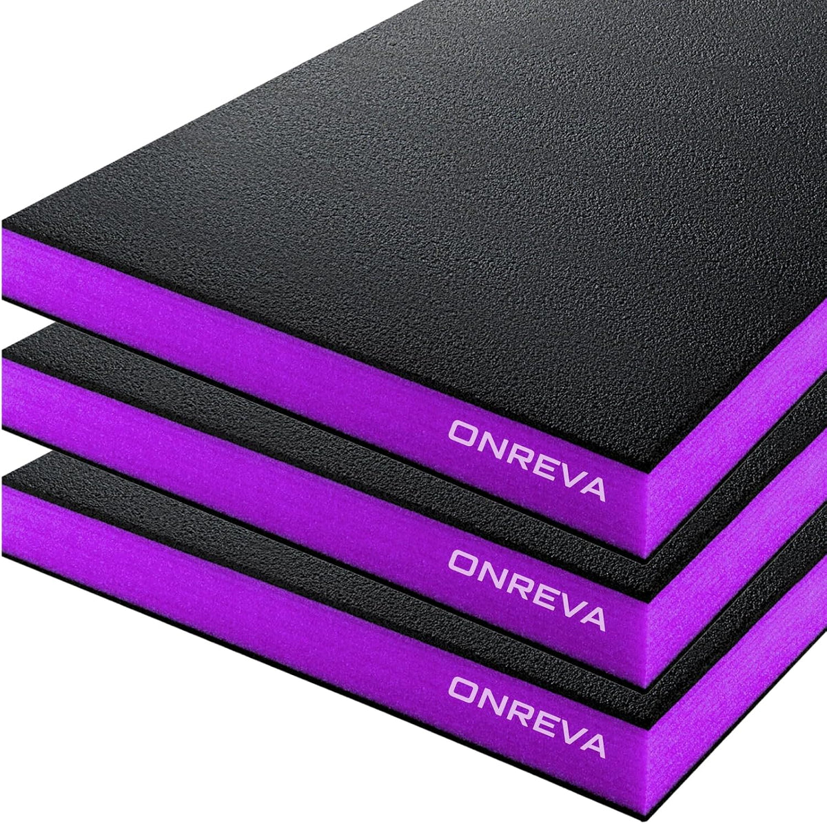 Tool Box Foam Organizer 16x12x2 inch 3 Pack, Kaizen Sheets for Pro Tool Control, Custom Tool Shadow Inserts for Cases & Drawers, High Density Polyethylene Foam, Purple