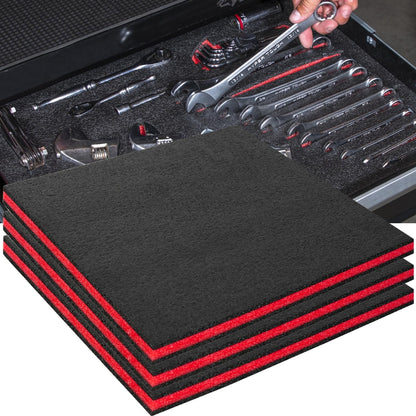 Tool Box Foam, 3Pack 24x24x1 inch, Foam Inserts for Cases, Polyethylene Storage Sheets for Toolbox Hard Case, Tool Shadow Insert, Kaizen Organizer Sheet