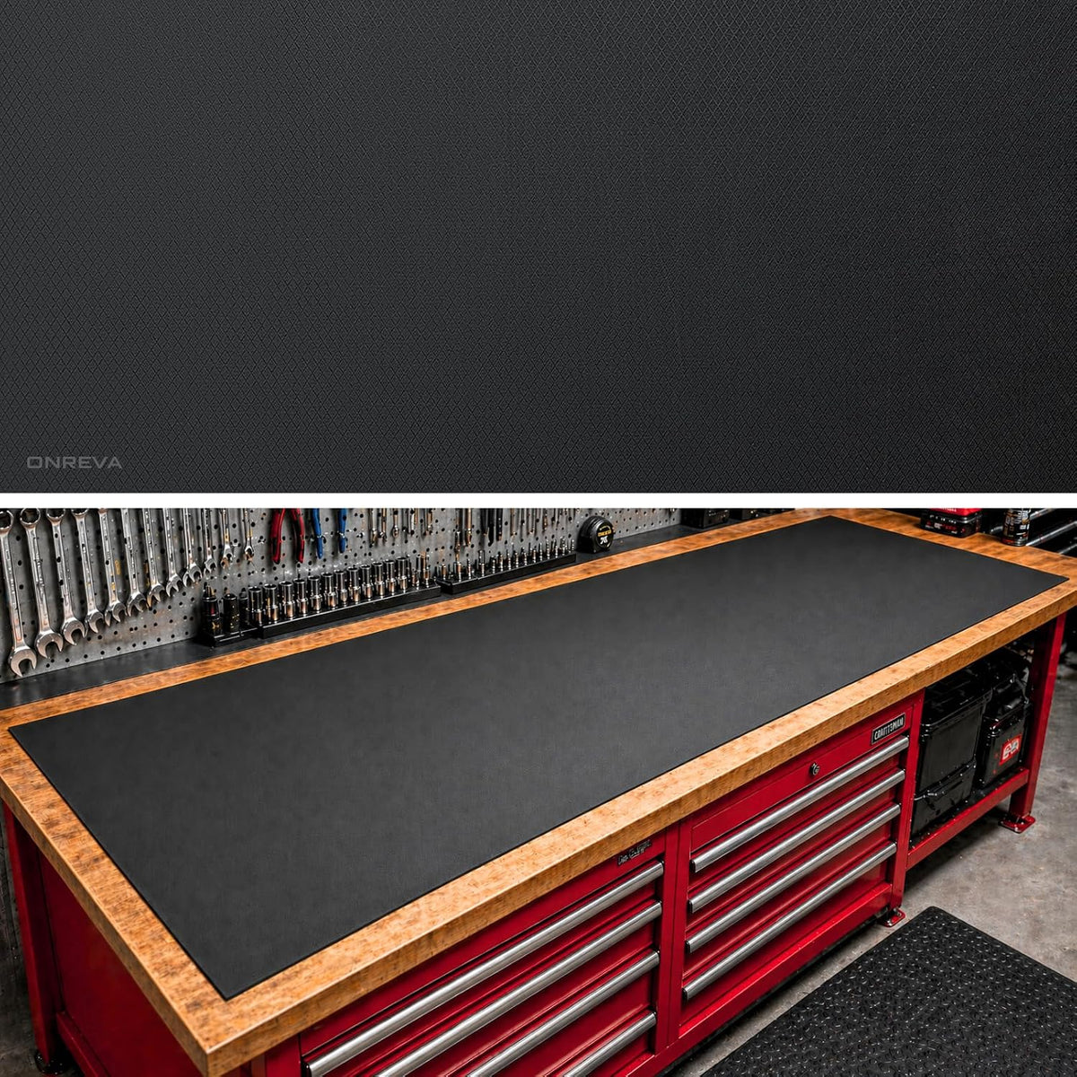 Workbench Mat 18X48 Inches, 5mm Thick EVA Rubber Work Mat, Protect Your Work Bench Top, Heavy Duty Non-Slip Pad for Tool Box Top, Table, Tool Station Cover Liner Matt 48X18