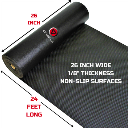 Tool Box Liner 26" Wide x 24 Ft, 1/8" Thick Heavy Duty Toolbox Drawer Liners for Tool Chest Cabinet Workbench & Garage Shelf, Protective Non-Slip Mat for Mechanics & Workshops, Black