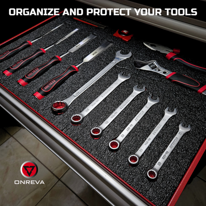 Tool Box Foam 3Pack 18x12x1 inch, Foam Inserts for Cases, Polyethylene Tool Foam Sheets, Drawer Foam Liner, Tool Box Organizers and Storage, Toolbox Shadow Organizer