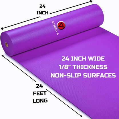 Tool Box Liner 24" Wide x 24 Ft, 1/8" Thick Heavy Duty Toolbox Drawer Liners for Tool Chest Cabinet Workbench & Garage Shelf, Protective Non-Slip Mat for Mechanics & Workshops, Purple