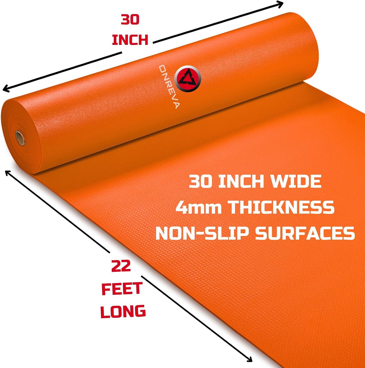 Tool Box Liner 30" Wide x 22 Ft, 4mm Thick Heavy Duty Toolbox Drawer Liners for Tool Chest Cabinet Workbench & Garage Shelf, Protective Non-Slip Mat for Mechanics & Workshops, Orange