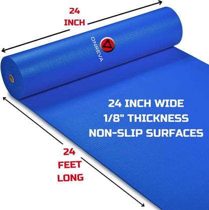 Tool Box Liner 24" Wide x 24 Ft, 1/8" Thick Heavy Duty Toolbox Drawer Liners for Tool Chest Cabinet Workbench & Garage Shelf, Protective Non-Slip Mat for Mechanics & Workshops, Blue