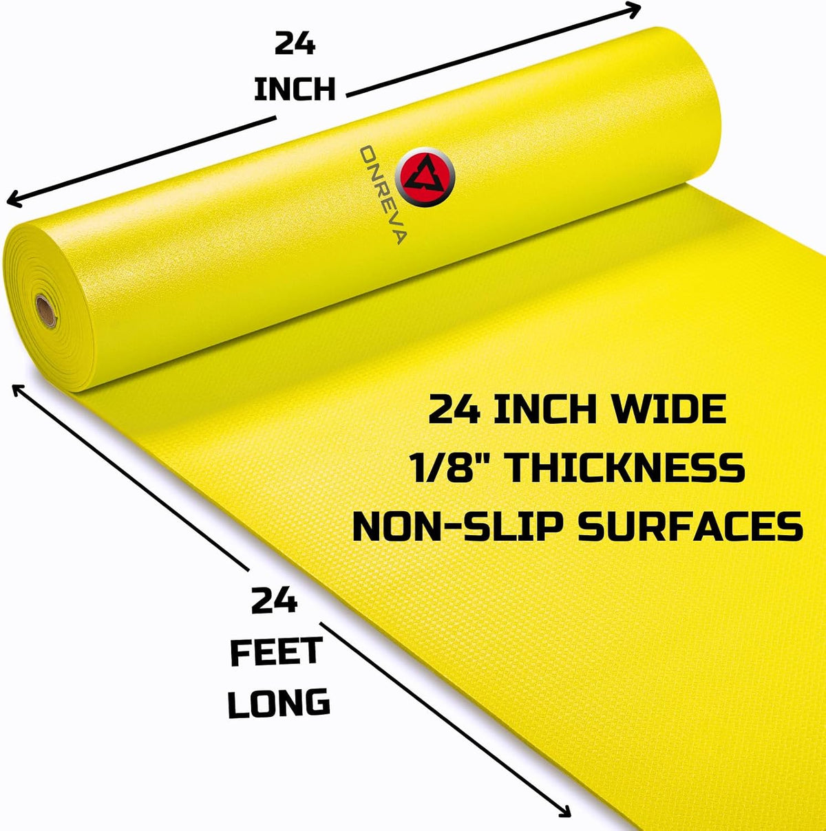 Tool Box Liner 24" Wide x 24 Ft, 1/8" Thick Heavy Duty Toolbox Drawer Liners for Tool Chest Cabinet Workbench & Garage Shelf, Protective Non-Slip Mat for Mechanics & Workshops, Yellow
