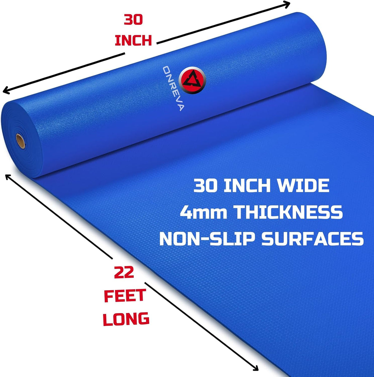 Tool Box Liner 30" Wide x 22 Ft, 4mm Thick Heavy Duty Toolbox Drawer Liners for Tool Chest Cabinet Workbench & Garage Shelf, Protective Non-Slip Mat for Mechanics & Workshops, Blue