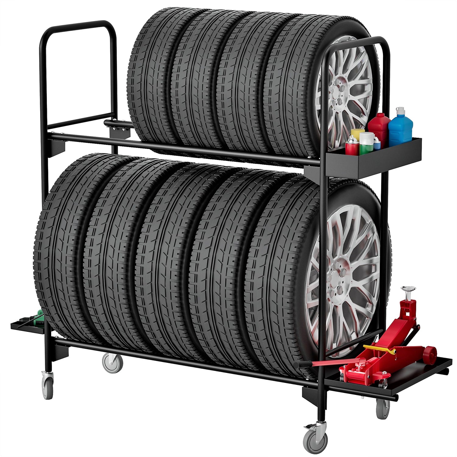 EROTASH Garage Tire Racks, Car Battery Rack ONREVA