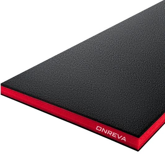 ONREVA Tool Box Foam Organizer 48x24x1 inch 1PC, Kaizen Sheets for Pro Tool Control, Custom Tool Shadow Inserts for Cases & Drawers, High Density Polyethylene Foam, Black with Red