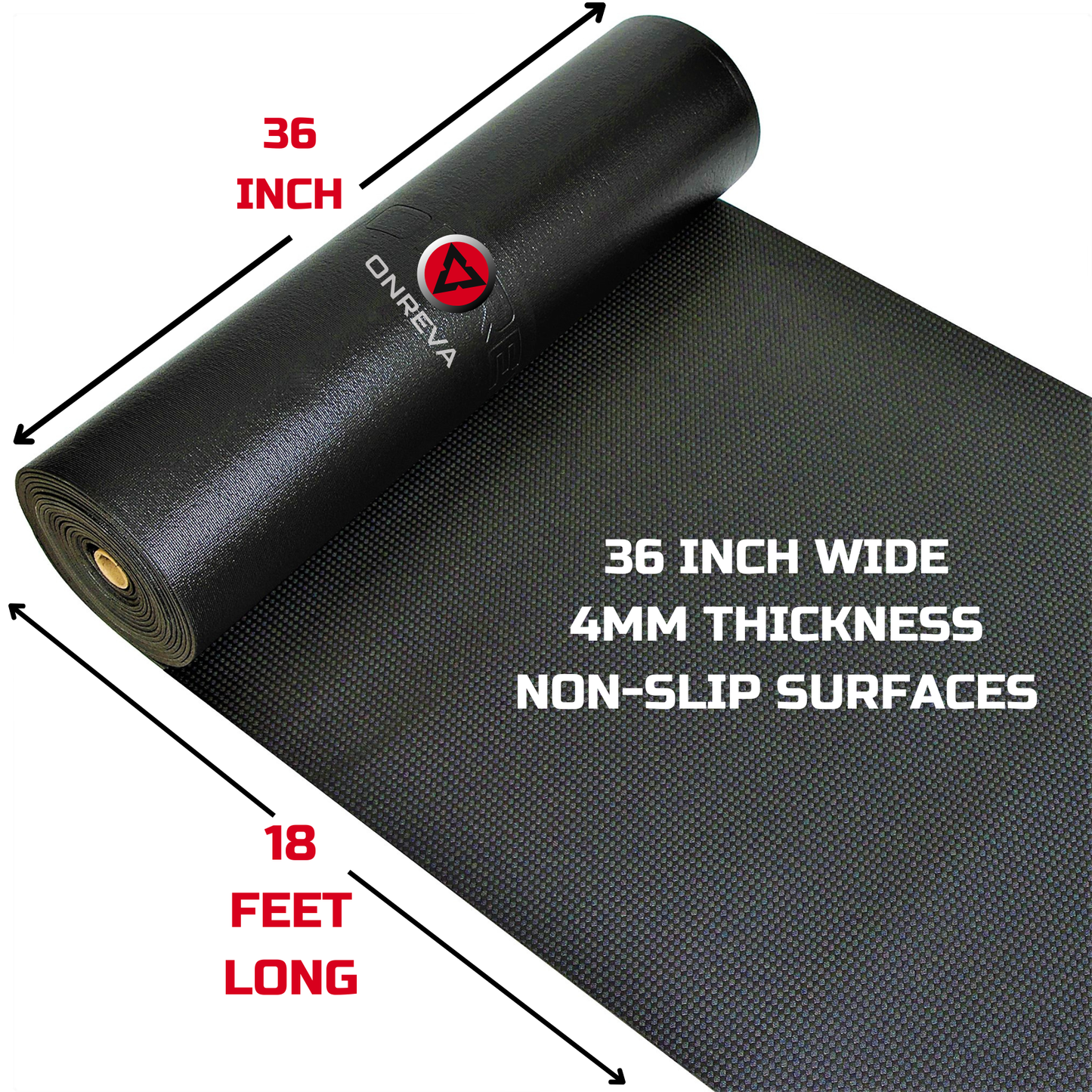 ONREVA Tool Box Liner 36 inch wide x 18 ft Large, Thick Heavy Duty Toolbox Drawer Liners, Rolling Tool Chest Foam Mat, Shelf Rubber Mat, Black Non-slip Organizer Pad for Cabinet, Workbench