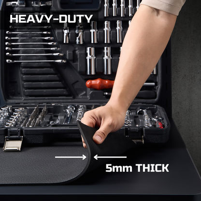 ONREVA Workbench Mat 20X48 Inches, EVA Rubber Work Mat, Protect Your Work Bench Top, Heavy Duty Pad for Tool Box Top, Table, Tool Station, Rolling Cabinet Cart Cover Liner Matt, 48"X20" 5mm Thick