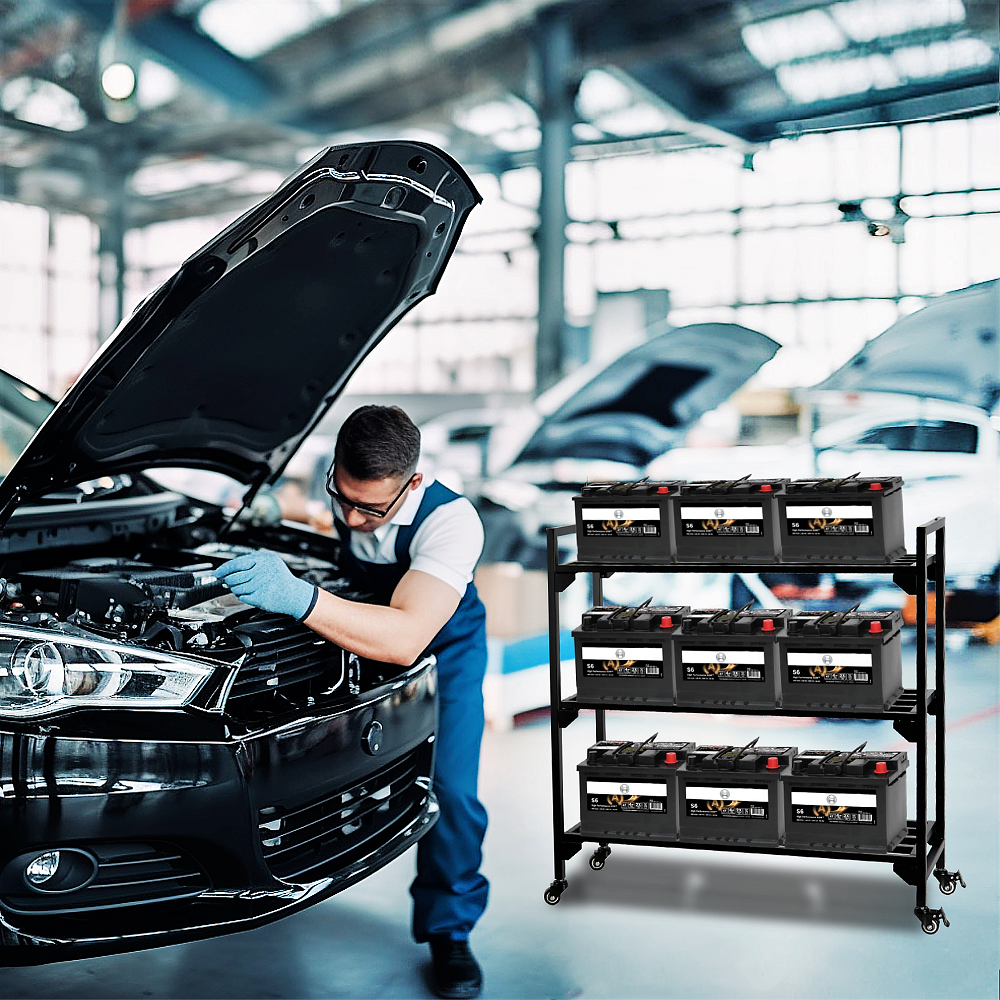 EROTASH Garage Tire Racks, Car Battery Rack ONREVA