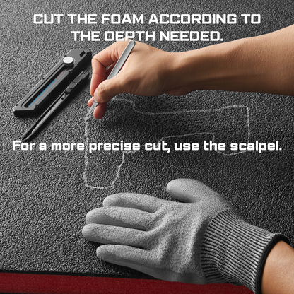 ONREVA Tool Box Foam Cutting Kit for Kaizen Foam & Shadow Foam – Utility Knife Set for Custom Tool Box Foam Inserts, Precision Foam Cutter Tools for Toolbox Organization