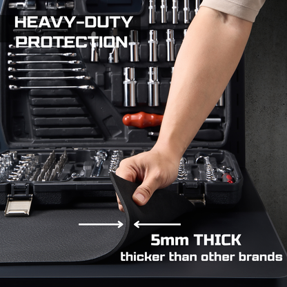 Workbench Mat 36X72 Inches, EVA Rubber Work Mat, Protect Your Work Bench Top, Heavy Duty Pad for Tool Box Top, Table, Tool Station, Rolling Cabinet Cart Cover Liner Matt, 72"X36" 5mm Thick