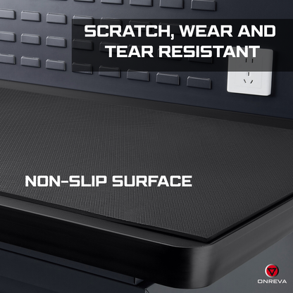 ONREVA Workbench Mat 24X48 Inches, EVA Rubber Work Mat, Protect Your Work Bench Top, Heavy Duty Pad for Tool Box Top, Table, Tool Station, Rolling Cabinet Cart Cover Liner Matt, 48"X24" 5mm Thick