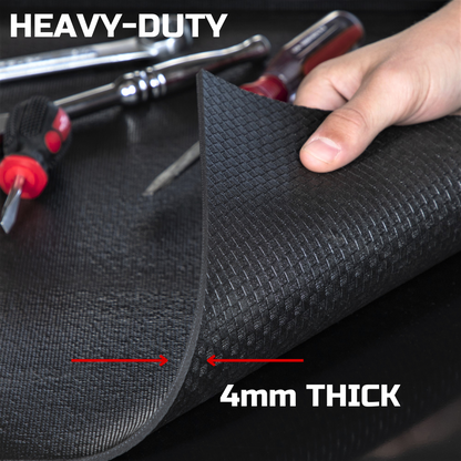 Tool Box Liner 30 inch Wide x 30 ft Large, Thick Heavy Duty Toolbox Drawer Liners, Rolling Tool Chest Foam Mat, Shelf Rubber Mat, Black Non-Slip Organizer Pad for Cabinet, Workbench