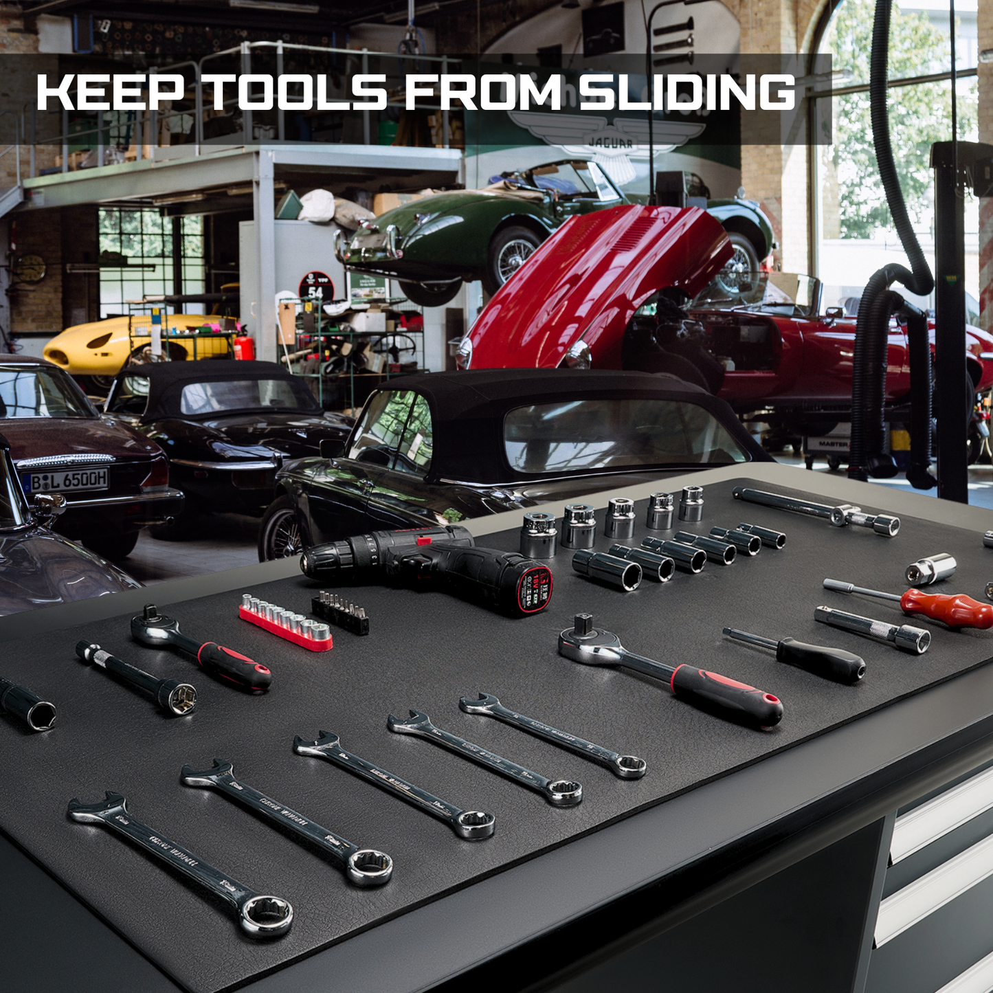 ONREVA Workbench Mat 24X72 Inches, EVA Rubber Work Mat, Protect Your Work Bench Top, Heavy Duty Pad for Tool Box Top, Table, Tool Station, Rolling Cabinet Cart Cover Liner Matt, 72"X24" 5mm Thick