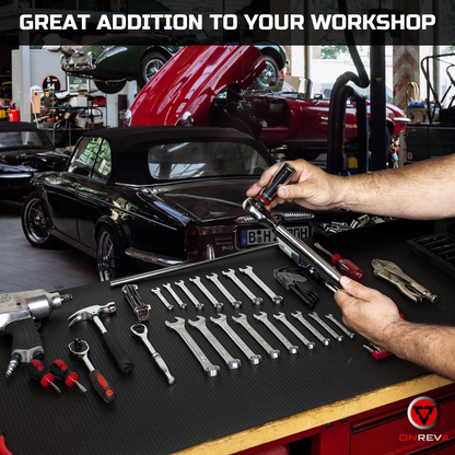 Tool Box Liner 16 inch Wide x 18 ft Large, Thick Heavy Duty Toolbox Drawer Liners, Rolling Tool Chest Liner Foam, Shelf Rubber Mat, Non-Slip Organizer Liner for Cabinet, Workbench