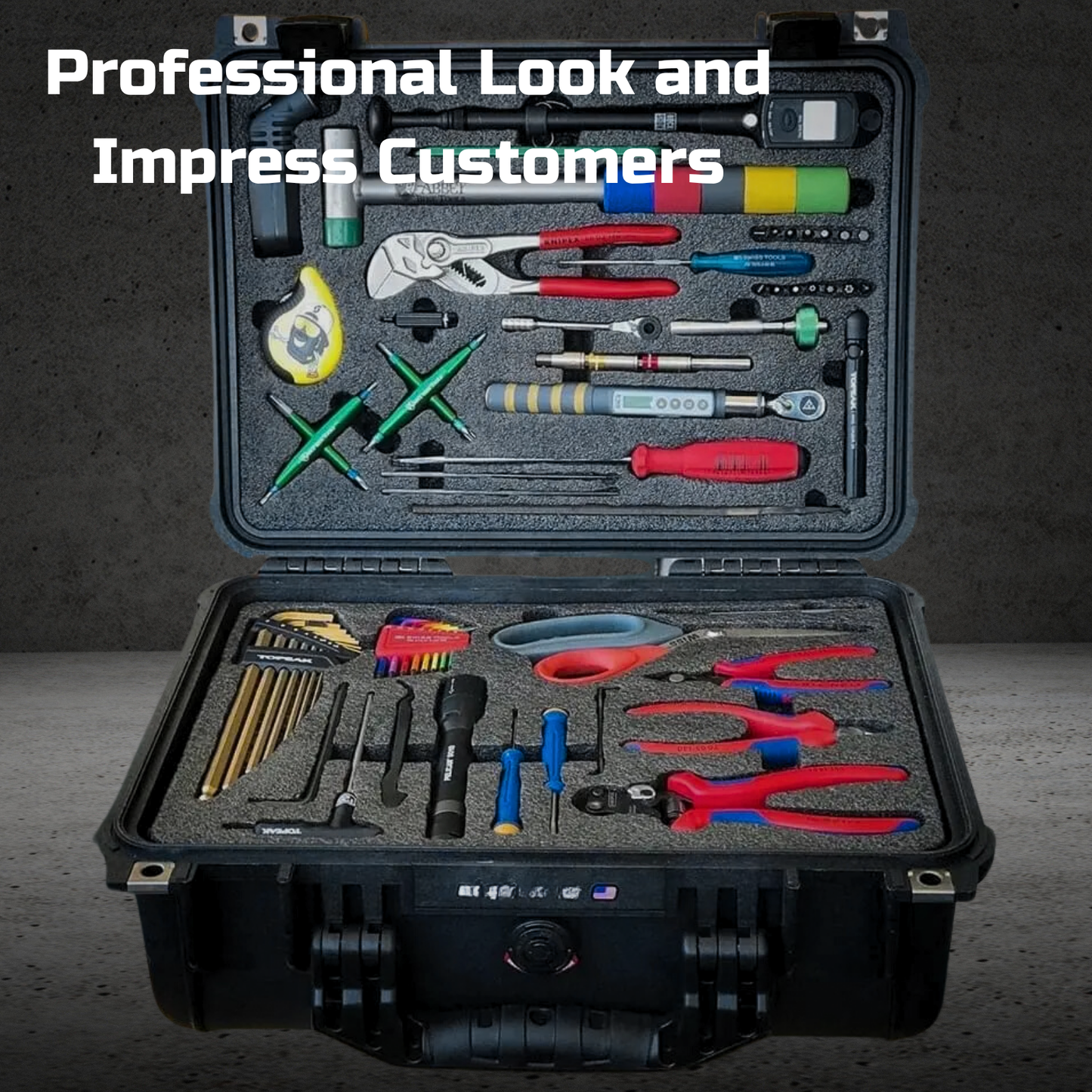 ONREVA Tool Box Foam 48x24x1 inch 3Pack, Foam Inserts for Cases, Polyethylene Storage Sheets for Toolbox Hard Case, Tool Shadow Insert, Kaizen Organizer Sheet, Black with Red