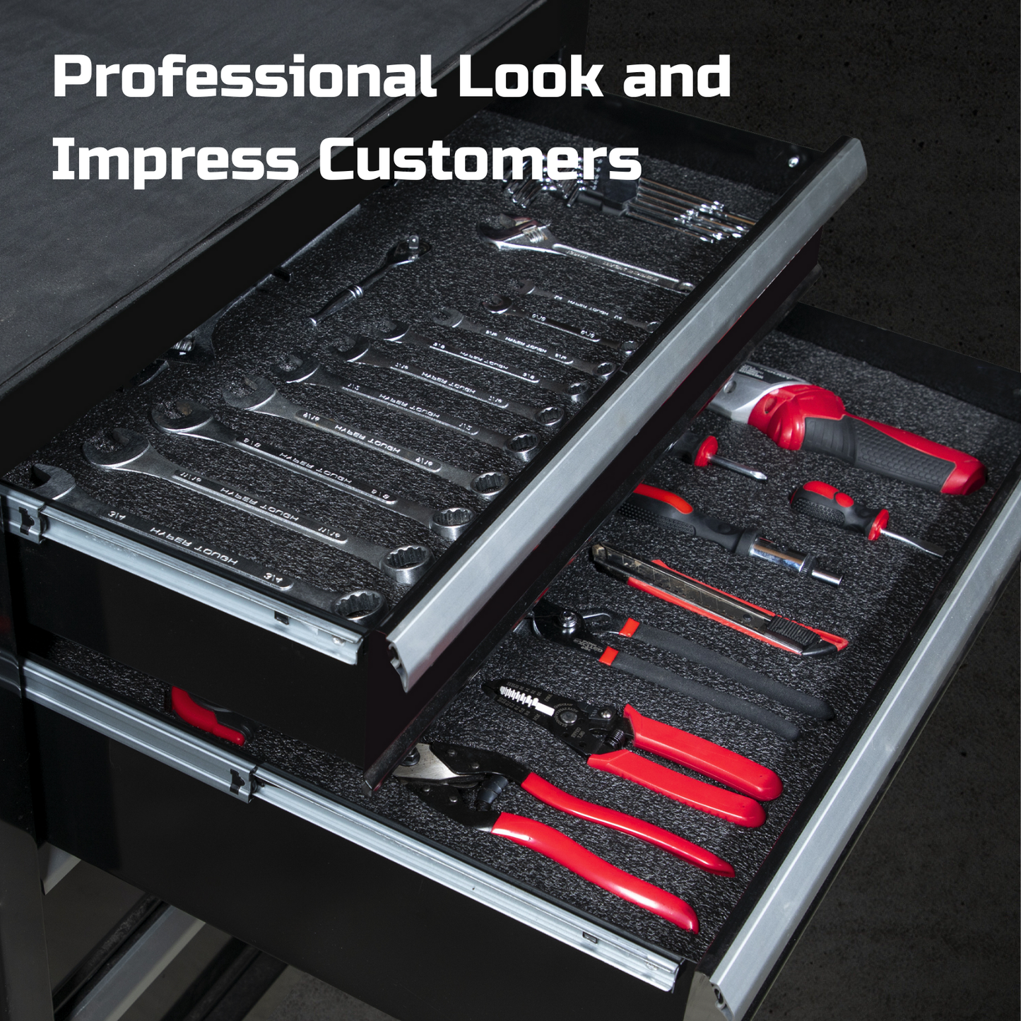 ONREVA Tool Box Foam, 2Pack 48x24x1.5 inch, Foam Inserts for Cases, Polyethylene Storage Sheets for Toolbox Hard Case, Tool Shadow Insert, Kaizen Organizer Sheet