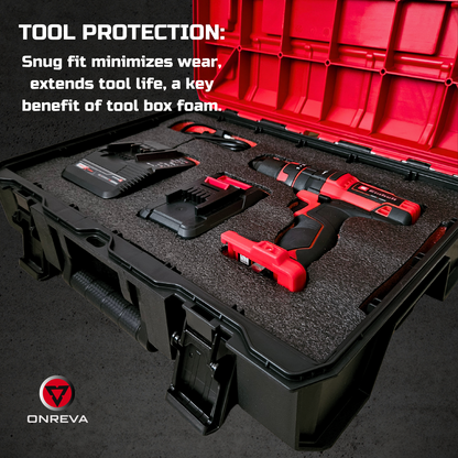 Tool Box Foam 3Pack 24x24x2 inch, Foam Inserts for Cases, Polyethylene Tool Foam Sheets, Drawer Foam Liner, Tool Box Organizers and Storage, Toolbox Shadow Organizer