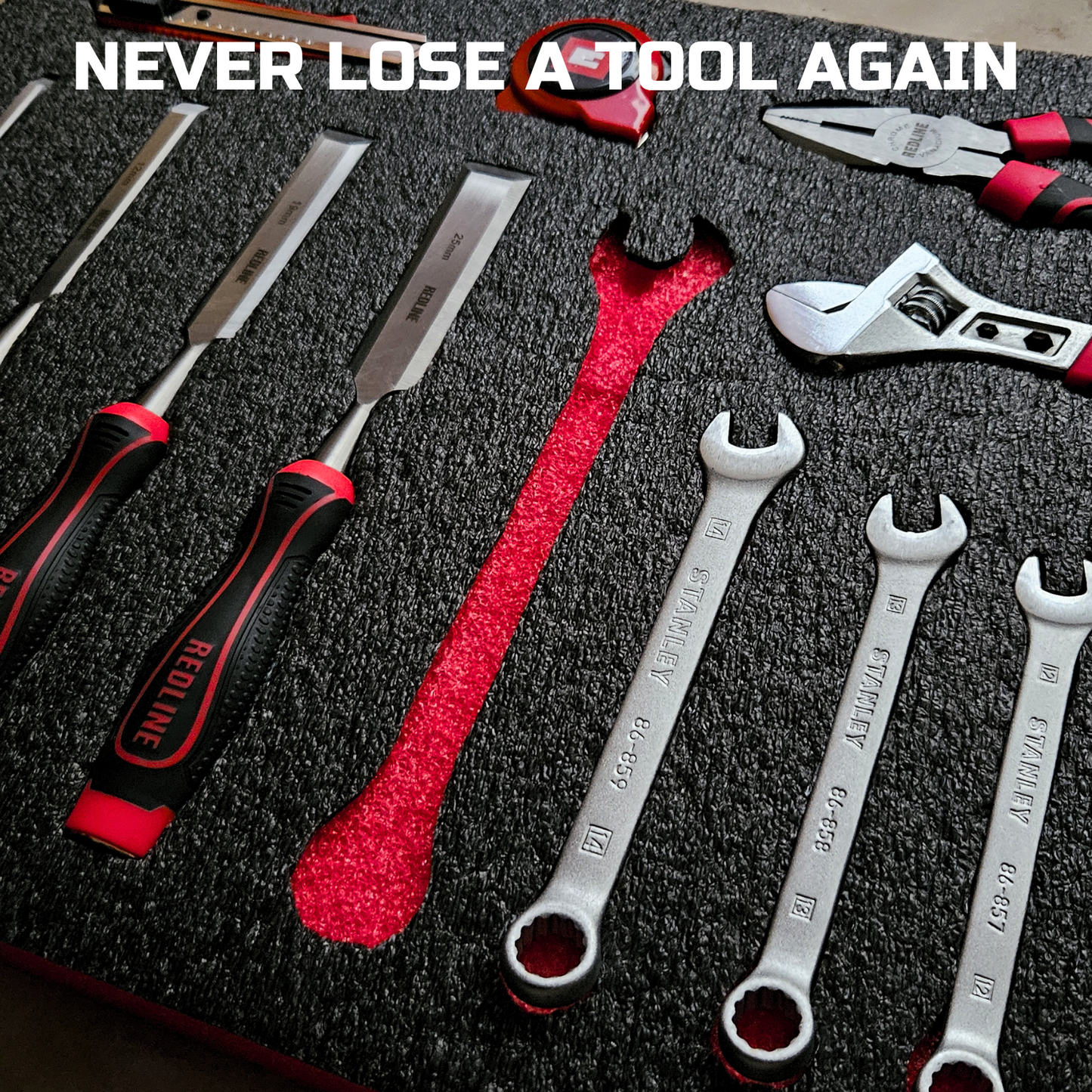 Tool Box Foam 3Pack 18x12x1 inch, Foam Inserts for Cases, Polyethylene Tool Foam Sheets, Drawer Foam Liner, Tool Box Organizers and Storage, Toolbox Shadow Organizer