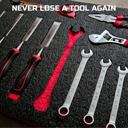 ONREVA Tool Box Foam, 2Pack 48x24x1.5 inch, Foam Inserts for Cases, Polyethylene Storage Sheets for Toolbox Hard Case, Tool Shadow Insert, Kaizen Organizer Sheet