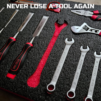 ONREVA Tool Box Foam 6Pack 18x12x1 inch, Foam Inserts for Cases, Polyethylene Storage Sheets for Toolbox Hard Case, Tool Shadow Insert, Kaizen Organizer Sheet