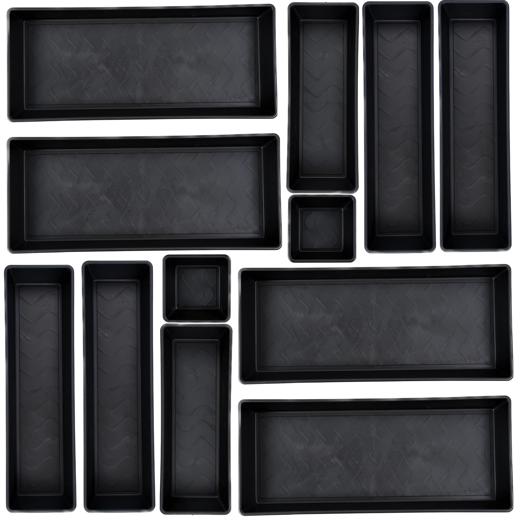 ONREVA 12 PCs Tool Box Organizer Tray Set, Toolbox Storage Non-slip Tr